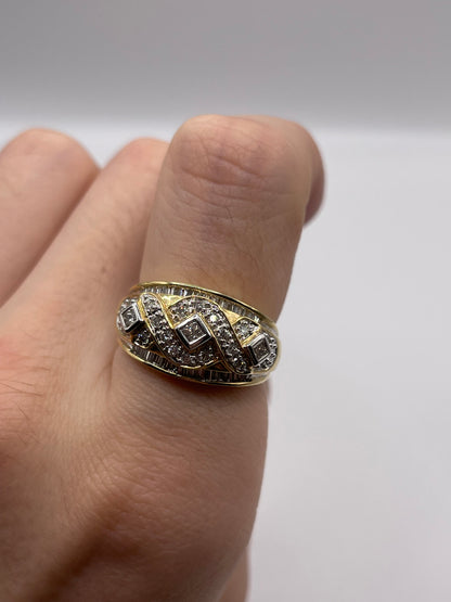 14ct gold diamond cluster ring