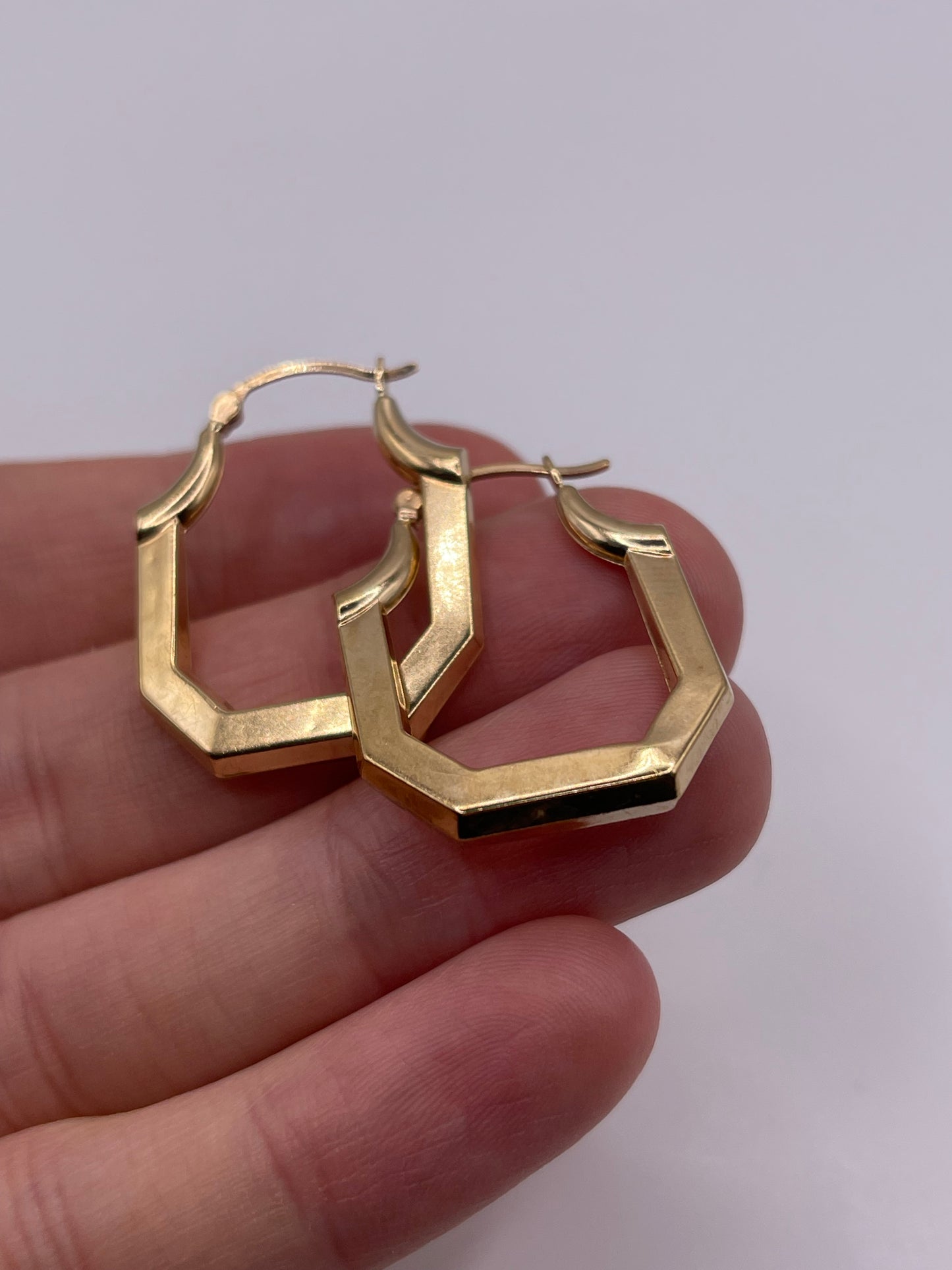 9ct gold creole earrings