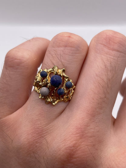 9ct gold multi gemstone ring