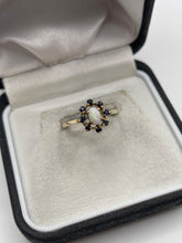 Load image into Gallery viewer, 9ct gold opal and sapphire ring
