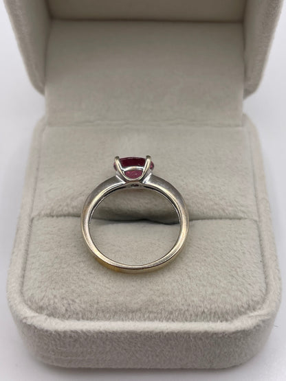 14ct white gold tourmaline and diamond ring