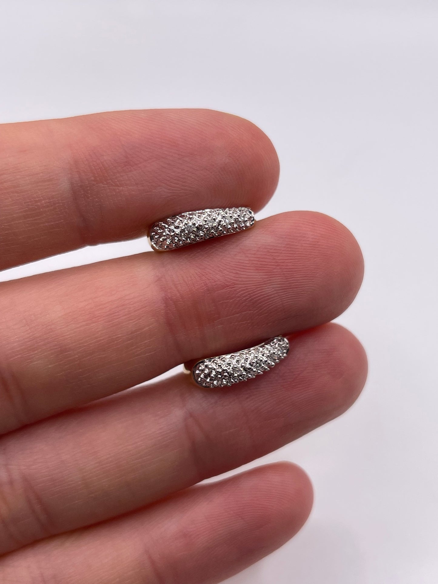 9ct gold diamond earrings