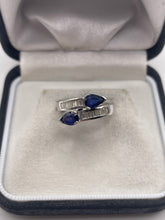 Load image into Gallery viewer, 18ct white gold sapphire and diamond ring
