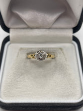 Load image into Gallery viewer, Antique 18ct gold diamond cluster ring

