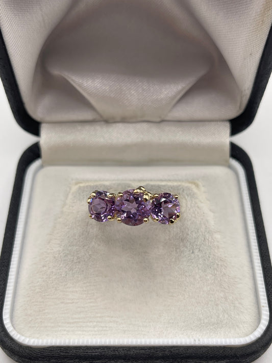9ct gold amethyst ring