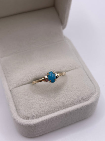 9ct gold turquoise ring