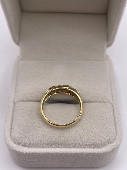 9ct gold sapphire and diamond ring