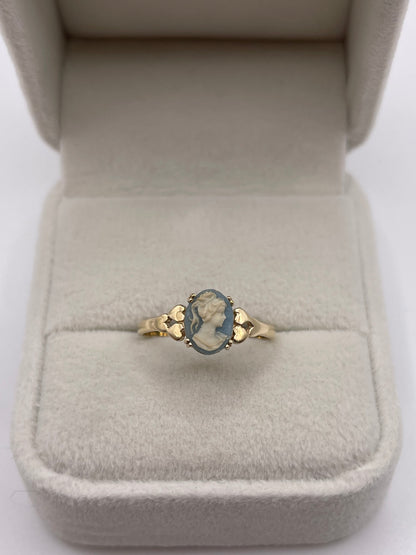 9ct gold Wedgwood cameo ring