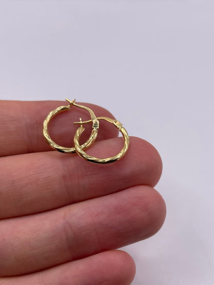 9ct gold Creole earrings