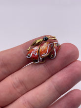 Load image into Gallery viewer, 18ct gold enamel butterfly brooch
