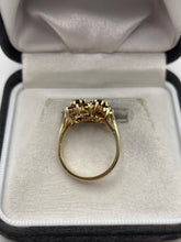 Load image into Gallery viewer, 9ct gold garnet cluster ring
