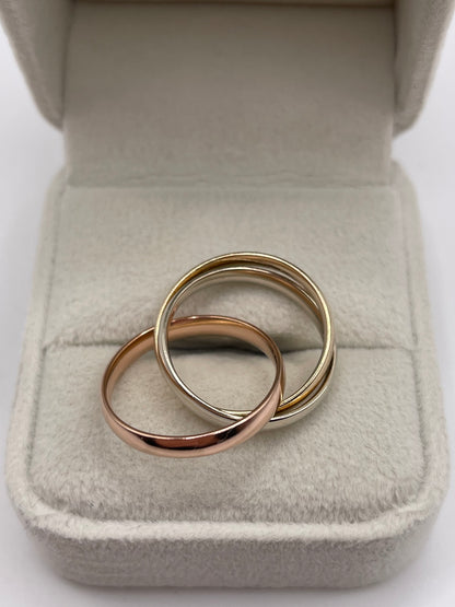 9ct tri gold ring