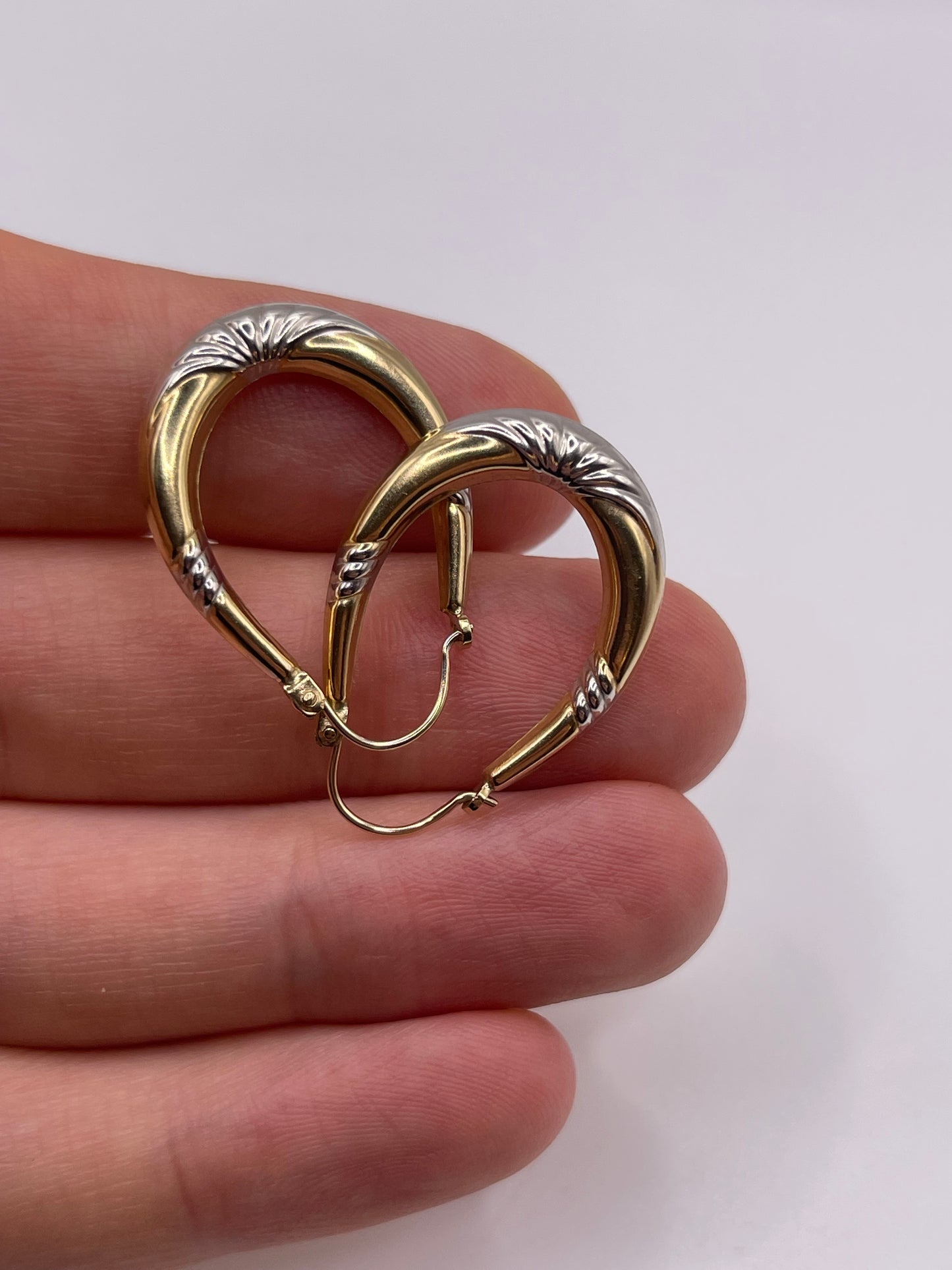 9ct gold creole earrings
