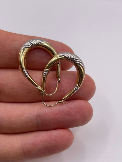 9ct gold creole earrings
