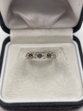 Load image into Gallery viewer, 9ct gold iolite and aquamarine ring
