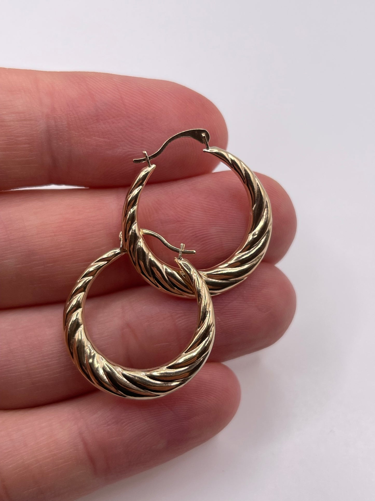 9ct gold creole earrings