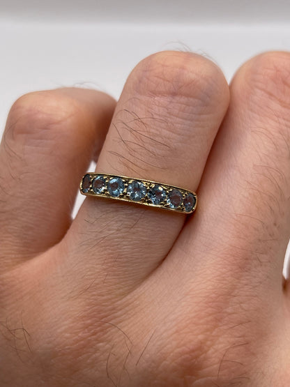 9ct gold blue topaz ring