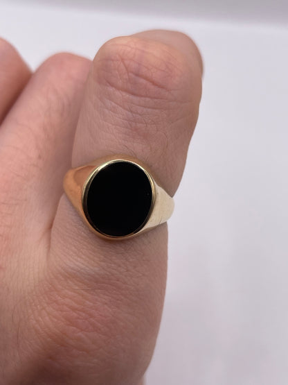 9ct gold onyx signet ring
