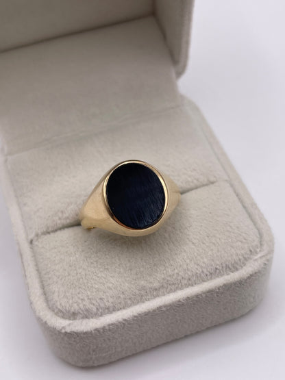 9ct gold onyx signet ring