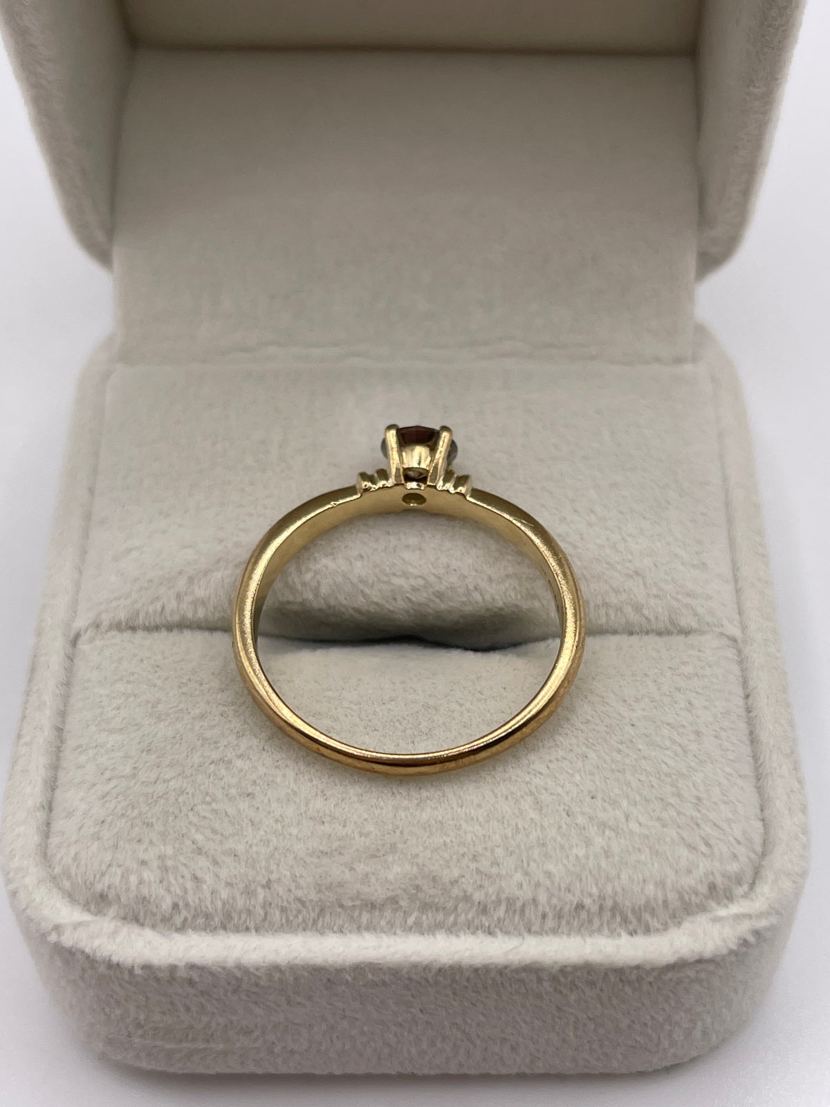 9ct gold 50 point cognac diamond ring