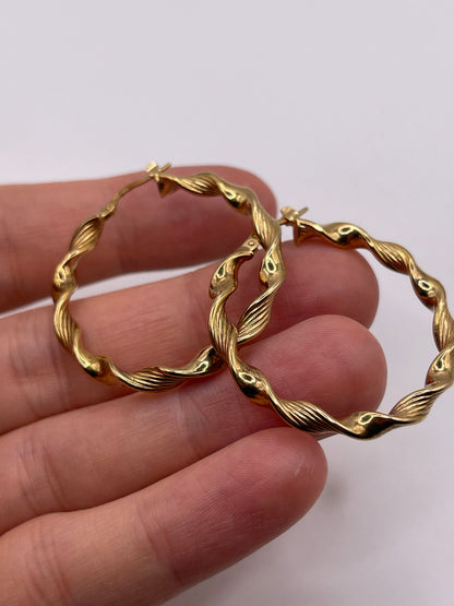 9ct gold creole earrings