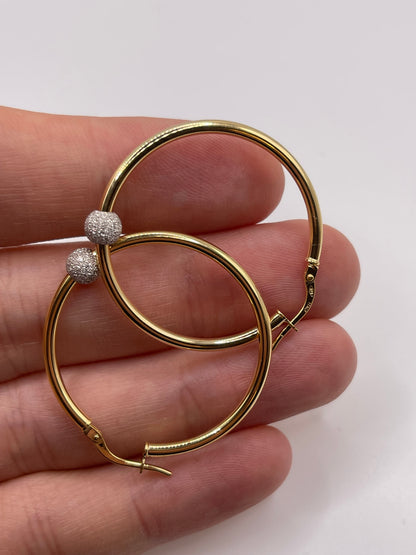 9ct gold creole earrings