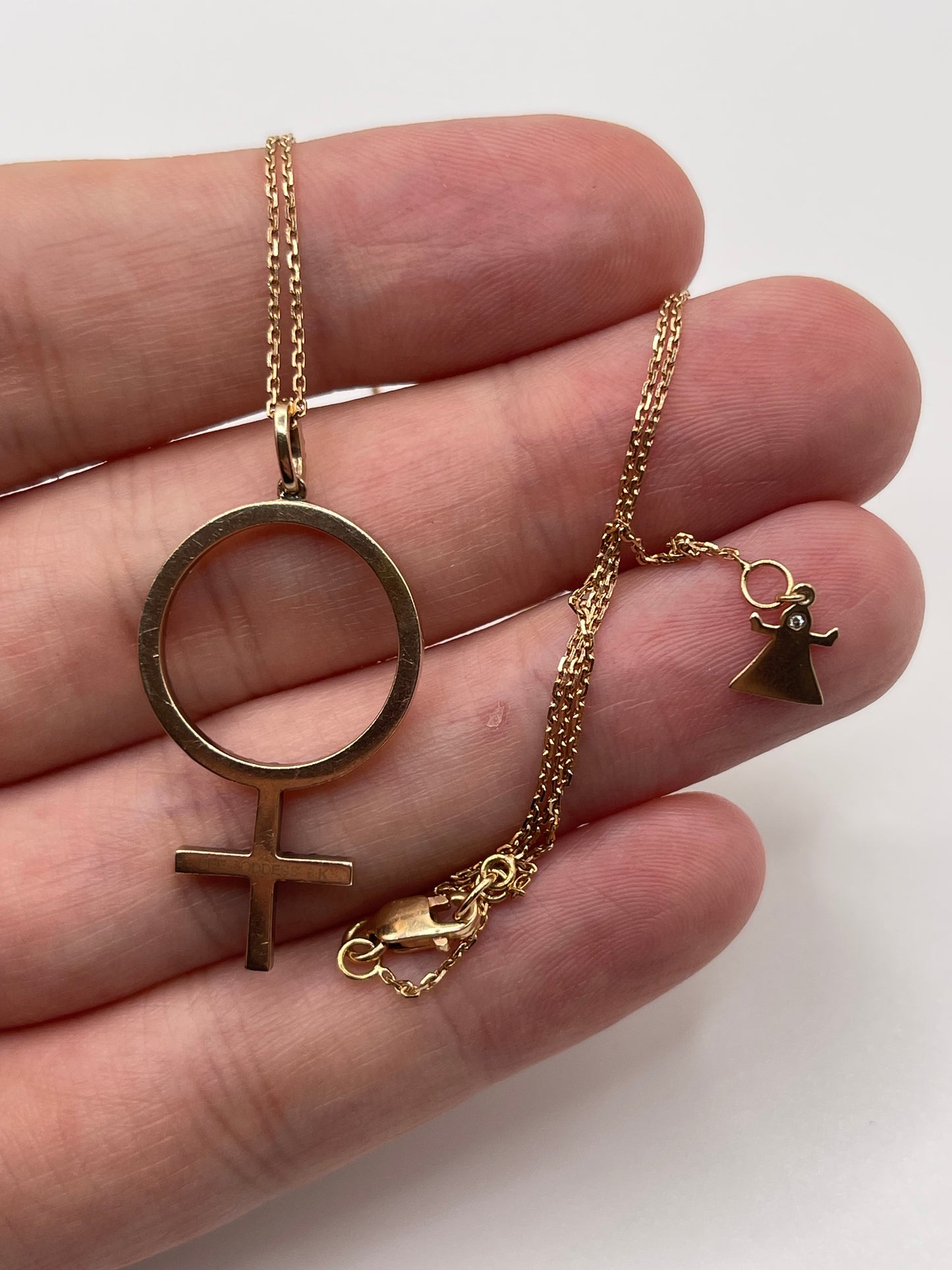 14ct rose gold ruby and diamond necklace