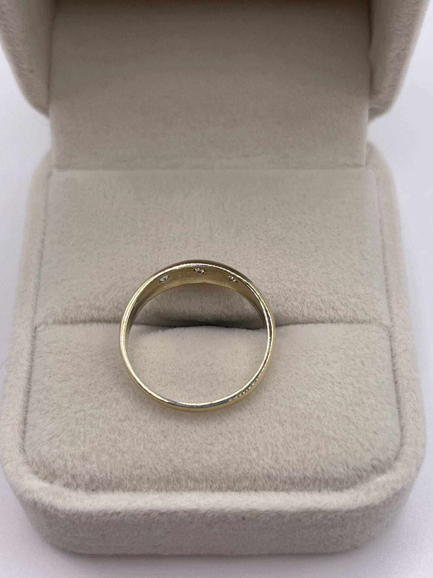 9ct gold topaz gypsy ring