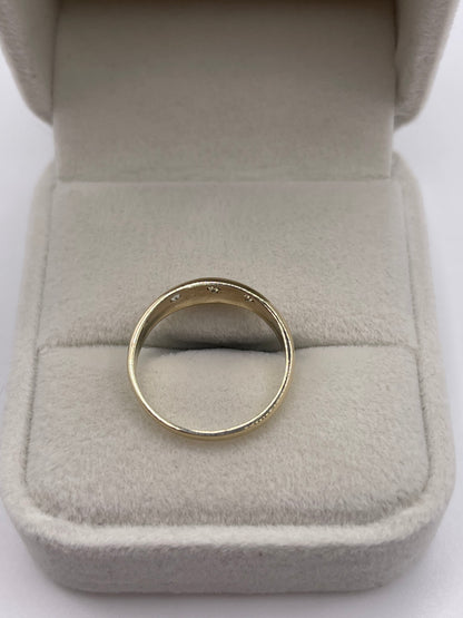 9ct gold topaz gypsy ring