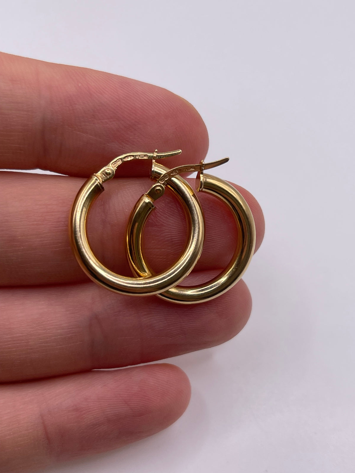 9ct gold creole earrings