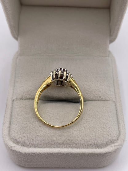 18ct gold ruby and diamond ring