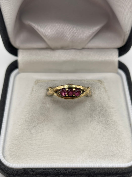 9ct gold tourmaline ring