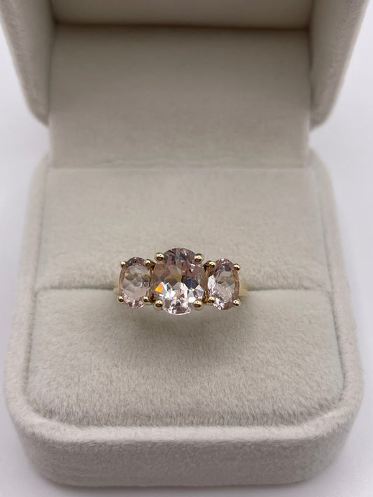 9ct gold morganite ring