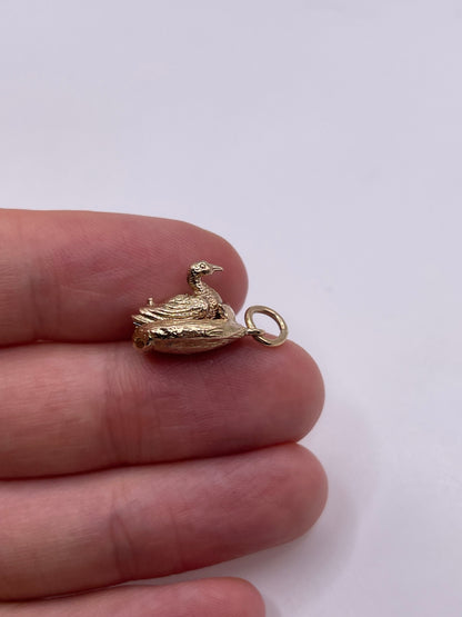 9ct gold duck charm