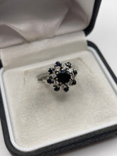 Load image into Gallery viewer, 18ct white gold sapphire and diamond ring

