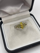 Load image into Gallery viewer, 9ct gold sapphire cluster ring
