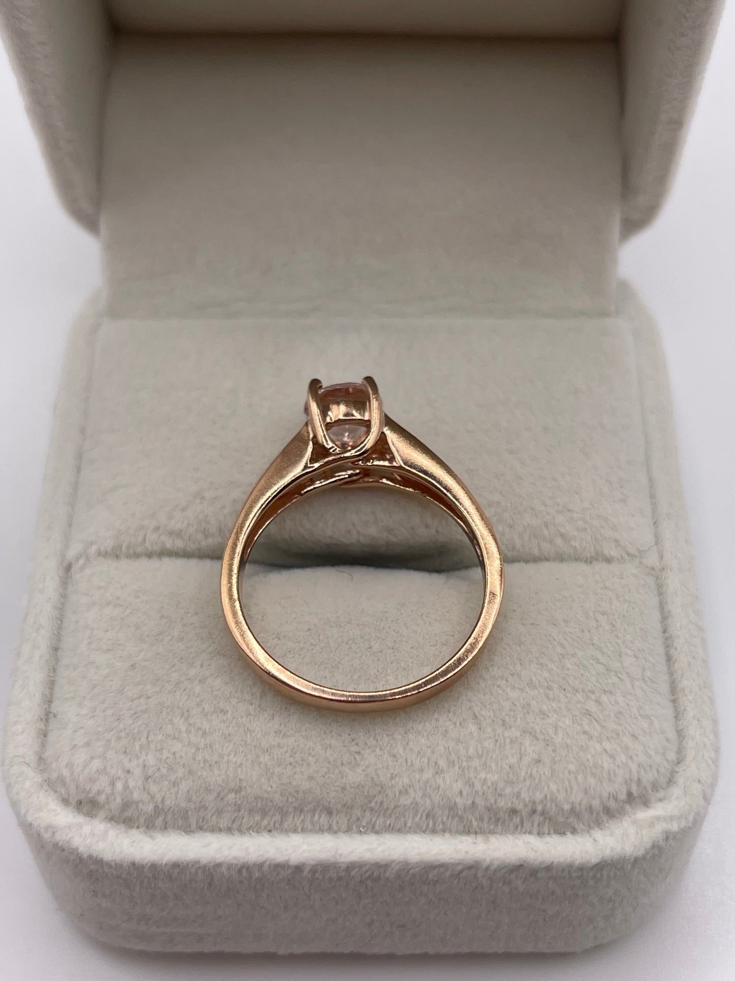9ct rose gold morganite ring