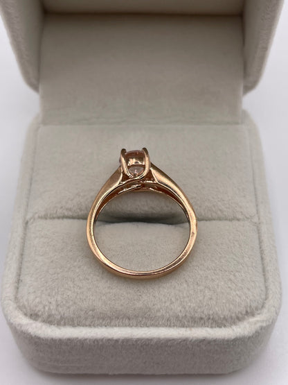 9ct rose gold morganite ring