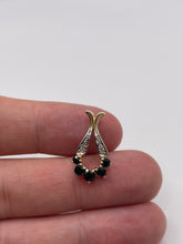 Load image into Gallery viewer, 9ct gold sapphire and diamond pendant
