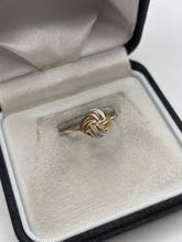 Load image into Gallery viewer, 9ct two tone gold knot ring
