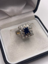 Load image into Gallery viewer, 18ct gold sapphire and diamond ring
