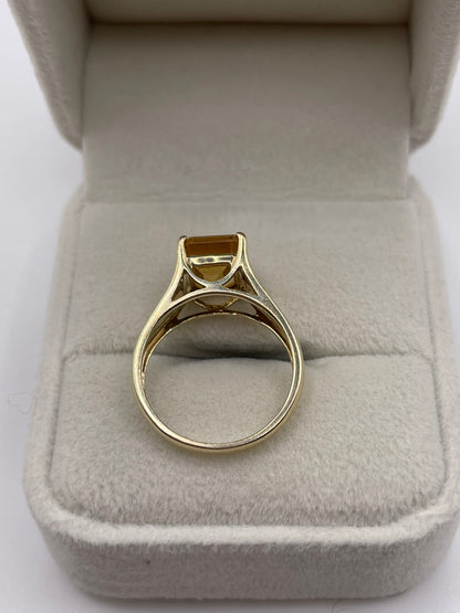 9ct gold citrine ring