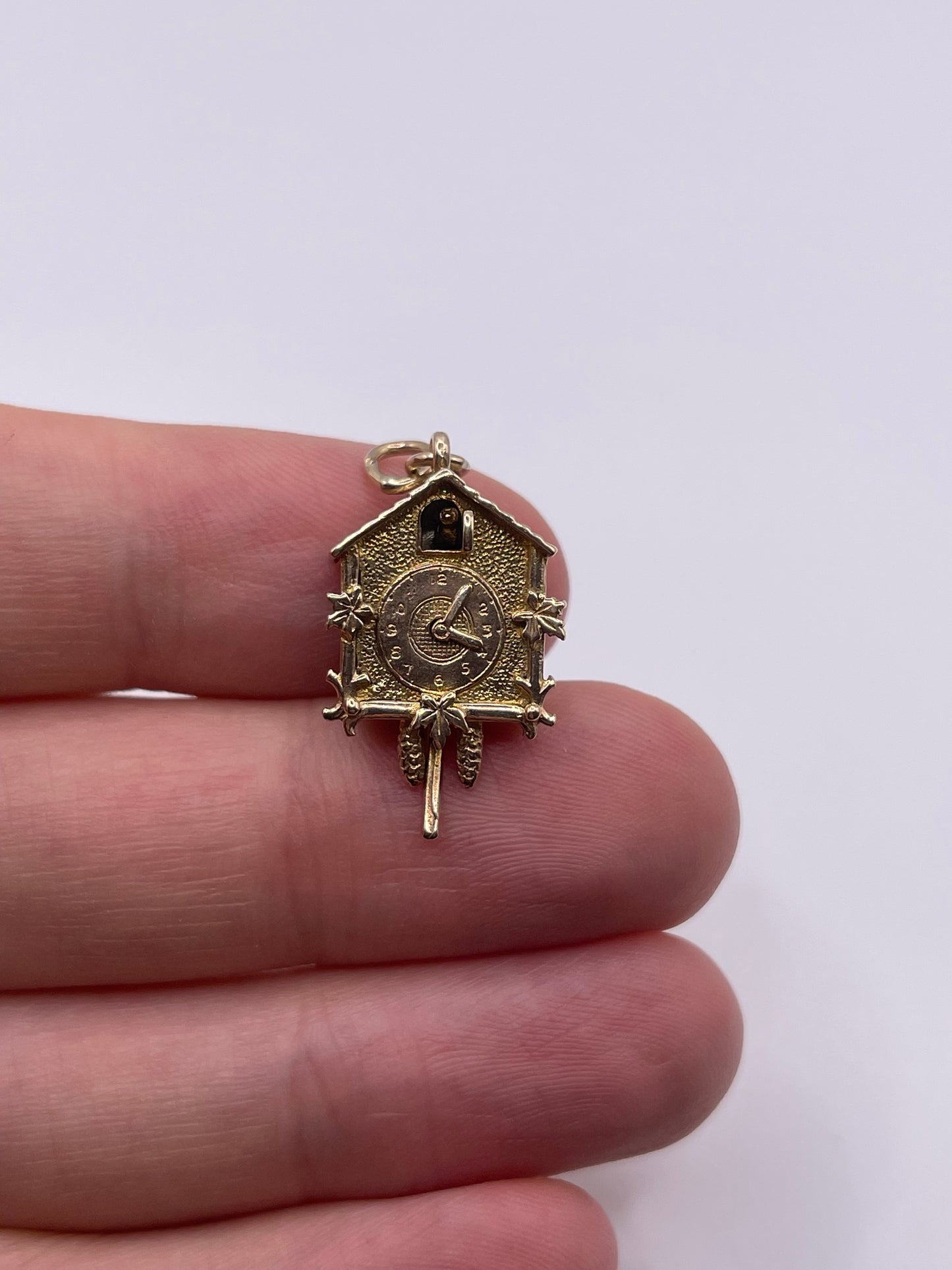 9ct gold cuckoo clock charm