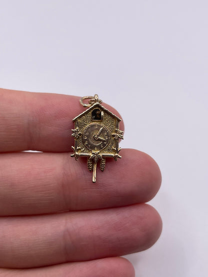 9ct gold cuckoo clock charm