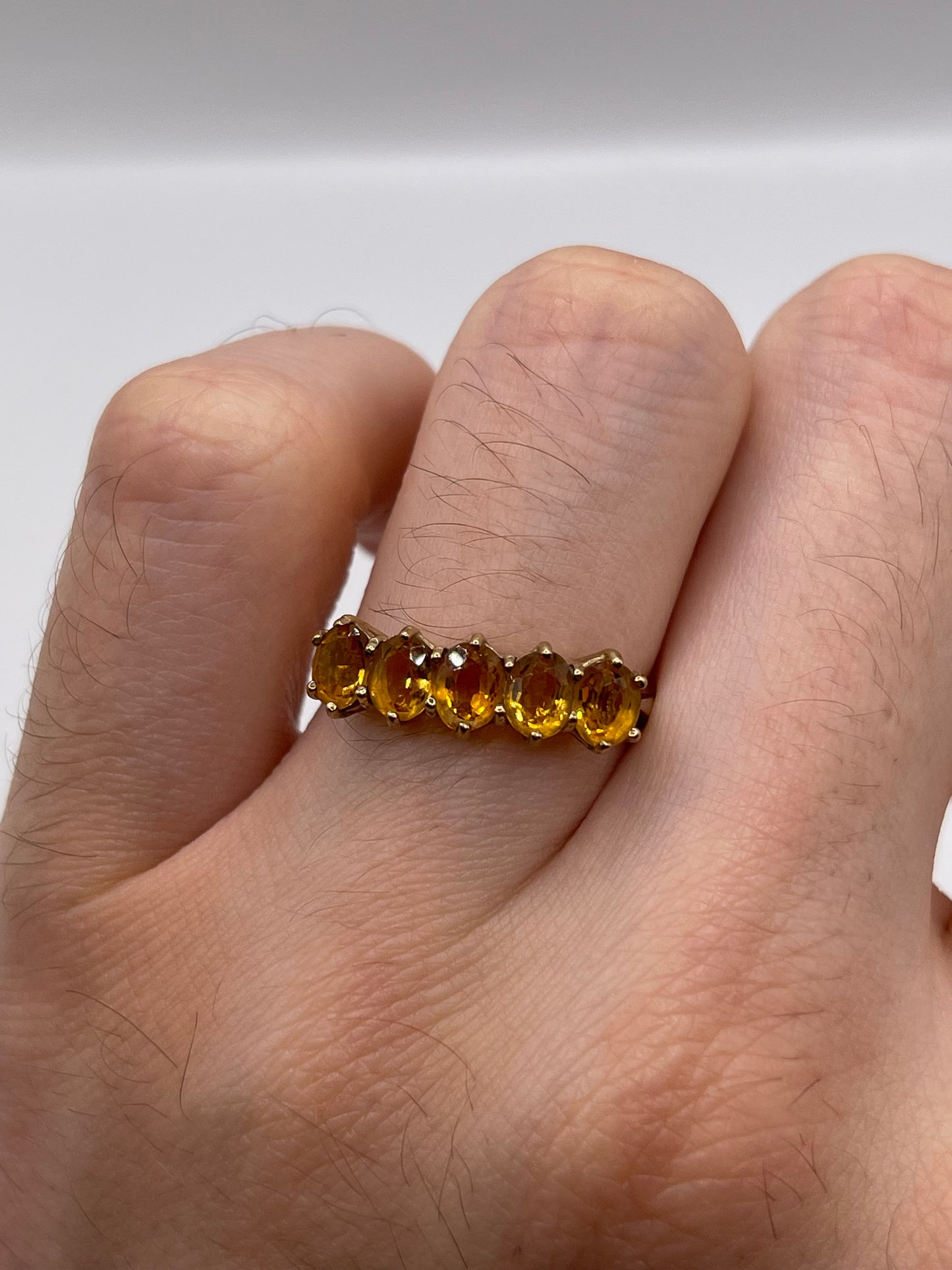 9ct gold citrine ring