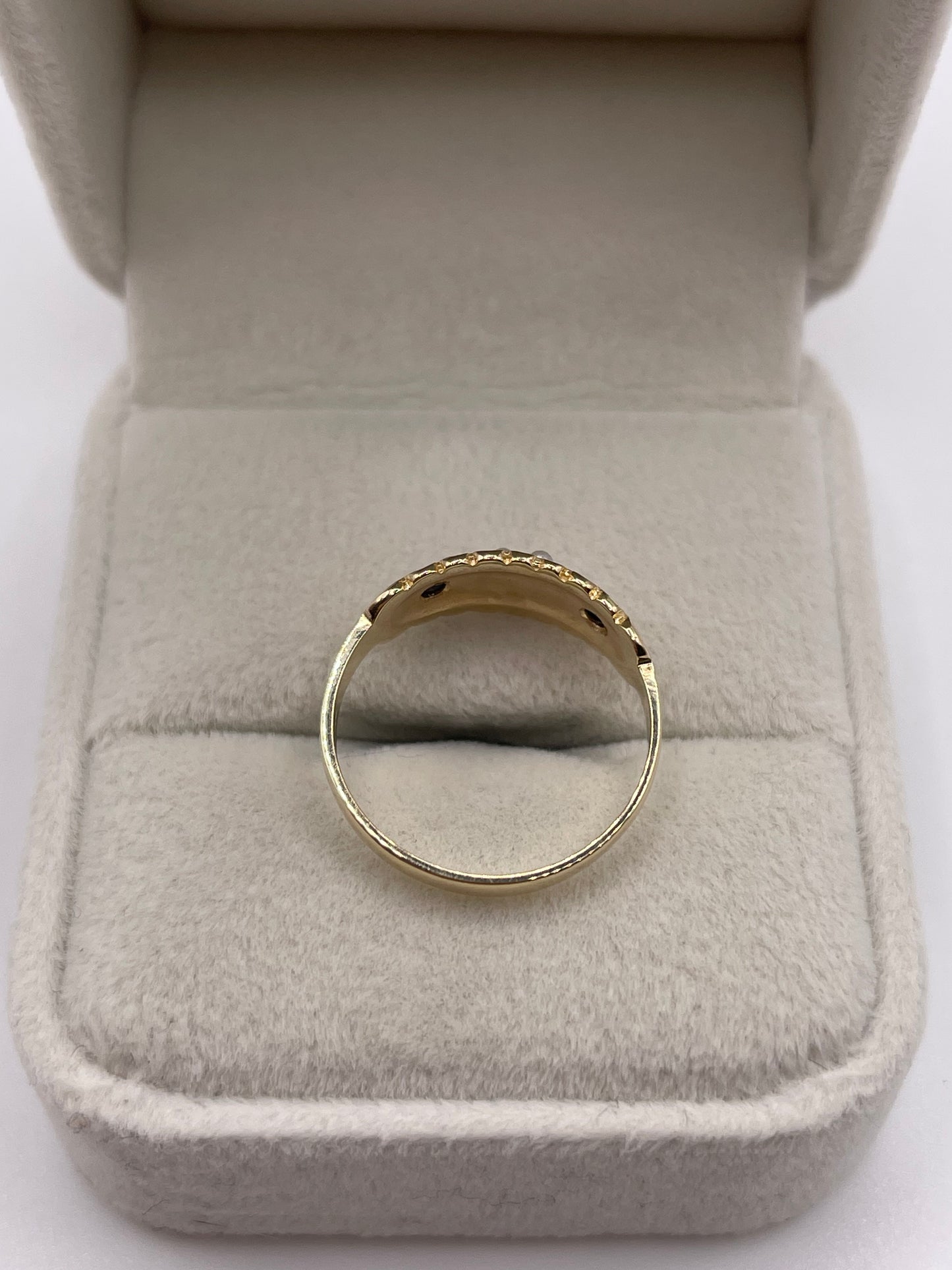 9ct gold sapphire and pearl ring