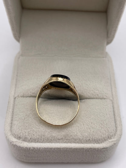 9ct gold onyx signet ring