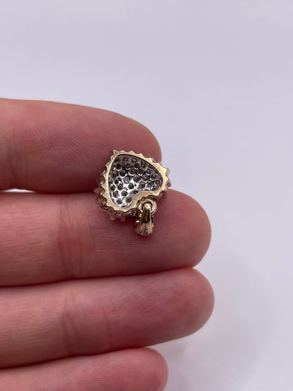 9ct gold diamond heart cluster pendant