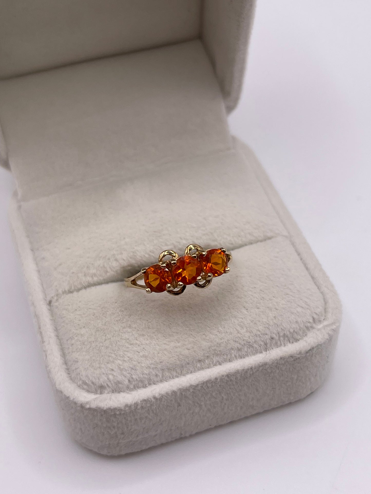 9ct gold fire opal ring