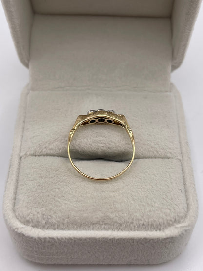 18ct gold old cut diamond ring